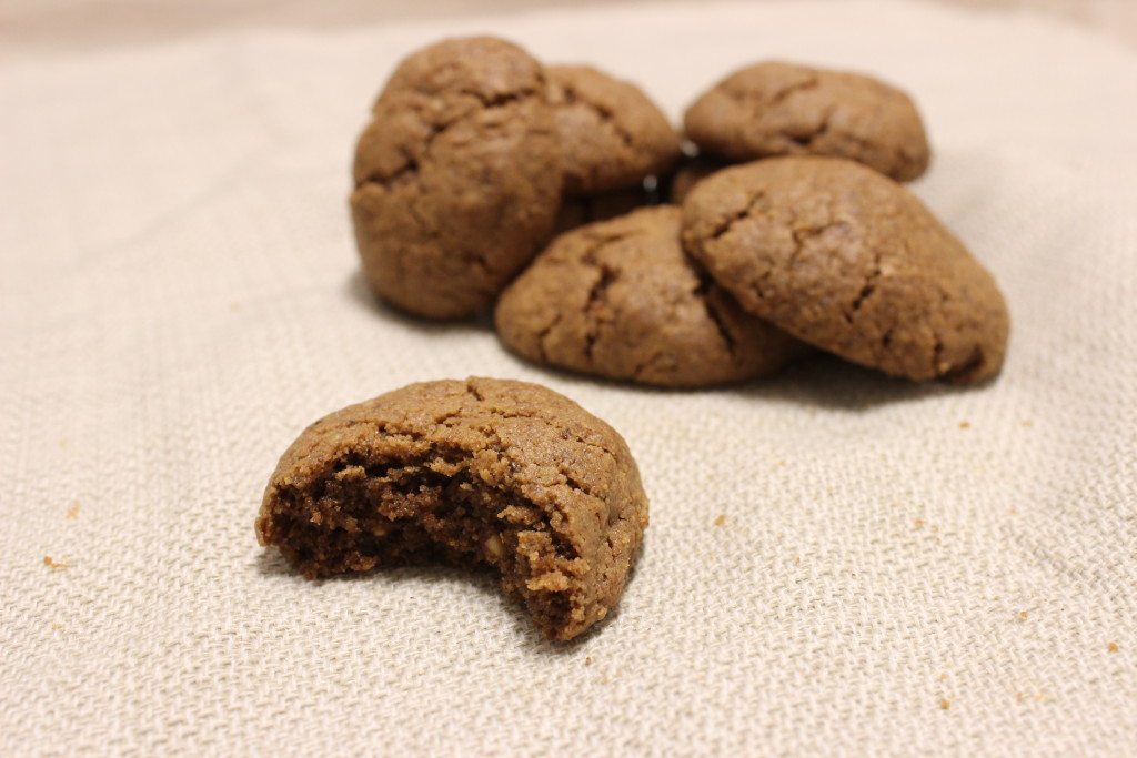 bite of almond butter cookies